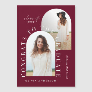 Modern geometric multi photo arch graduation