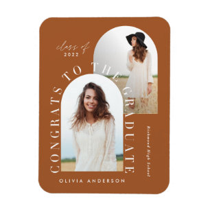 Modern geometric multi photo arch graduation magne magnet