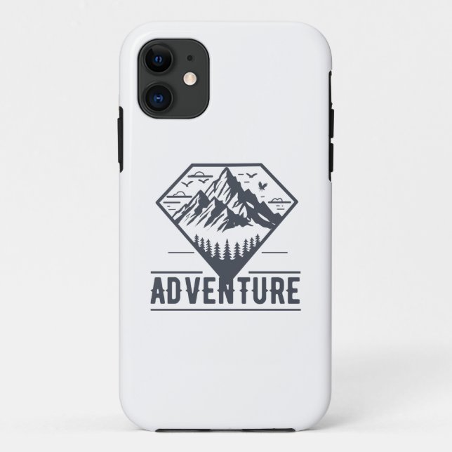 Modern Geometric Nature Mountains Adventure Case-Mate iPhone Case (Back)