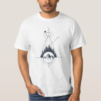 Modern Geometric Nature Mountains Adventure Shapes