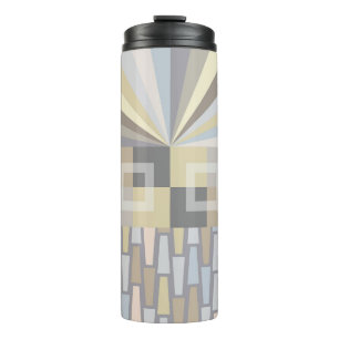 Modern Geometric Neutrals Thermal Tumbler
