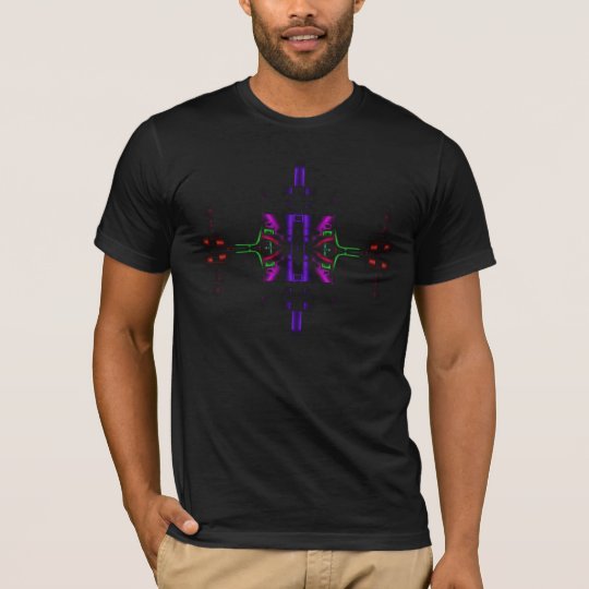 Modern Geometric on Black T Shirt