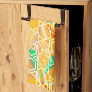 Modern Geometric Pastel Vintage Kitchen Towel