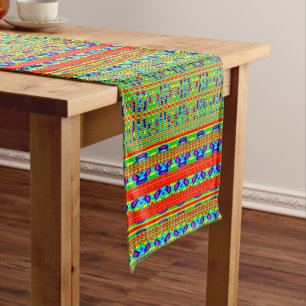 Modern Geometric Pastel Vintage  Short Table Runner