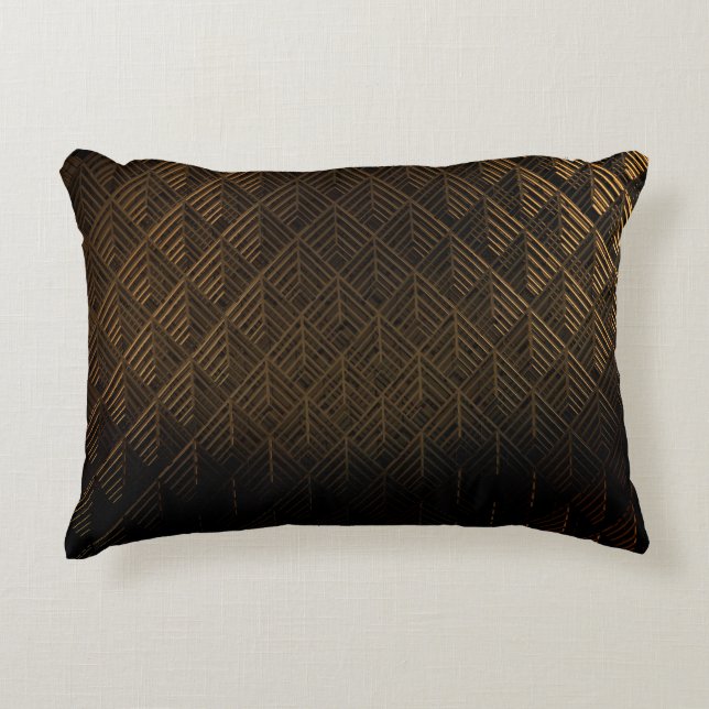 Modern geometric pattern accent pillow (Front)