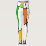 Modern Geometric Pattern Bright Colours Leggings<br><div class="desc">Bright colours of mint green orange yellow blocks on white with black and blue lines geometric patterned women's fashion sports gym yoga leggings pants. Feminine & chic design for her. Colourful Yoga Leggings - Yoga Pants - Yoga Clothes - Yoga Clothing - Women's Leggings - Leggings For Girls - Geometric...</div>