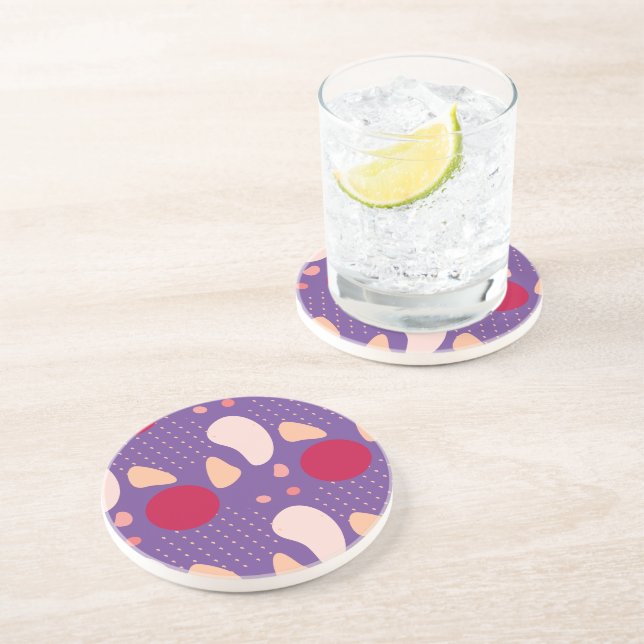 Modern Geometric Pattern Coaster (Side)