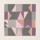 Modern Geometric Pattern in Autumn Colours Scarf<br><div class="desc">A soft,  muted modern geometric pattern of triangle shapes in a pretty fall colour palette of plum and grey. Just click customize to add text or pictures. Contact me with any questions or requests.</div>