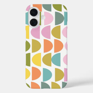 Modern Geometric Pattern in Cute Spring Colors iPhone 16 Case
