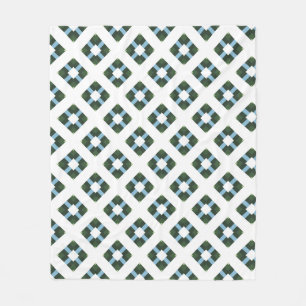 Modern Geometric Pattern in Nature-Inspired Colors Fleece Blanket
