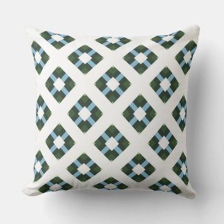 Modern Geometric Pattern in Nature-Inspired Colour Throw Pillow