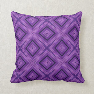 Modern geometric pattern lavender purple throw pillow