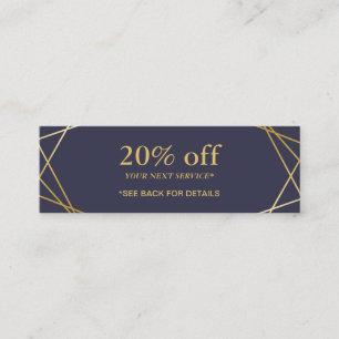 Modern Geometric Pattern Mini Discount Coupon Card