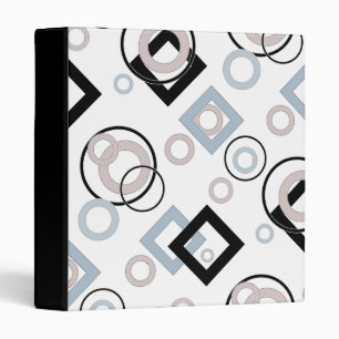 Modern geometric pattern multicolored binder