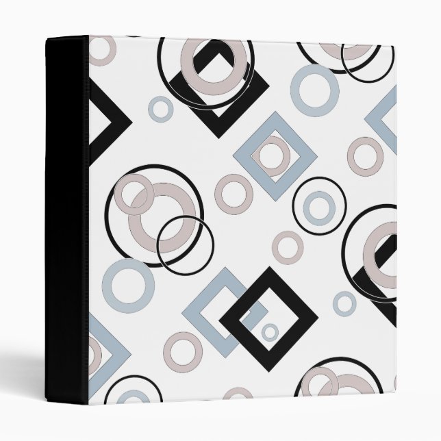 Modern geometric pattern multicolored binder (Front/Spine)