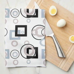Modern geometric pattern multicolored kitchen towel