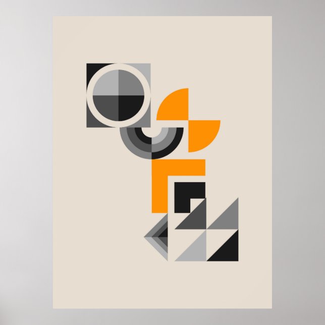 Modern geometric pattern  poster (Front)