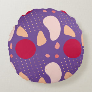 Modern Geometric Pattern Round Pillow