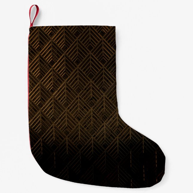 Modern geometric pattern small christmas stocking (Front)