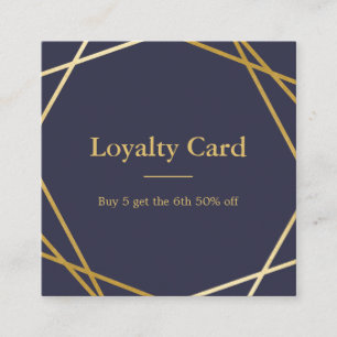 Modern Geometric Pattern Square Loyalty Card
