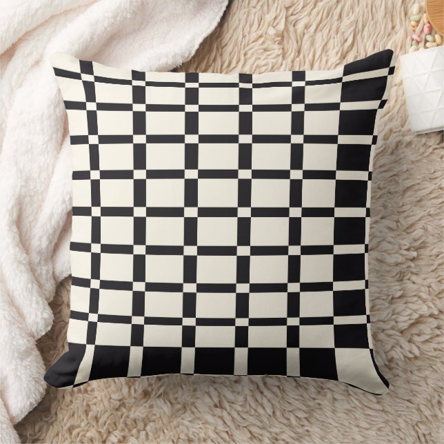 Modern Geometric Pattern Throw Pillow (Blanket)