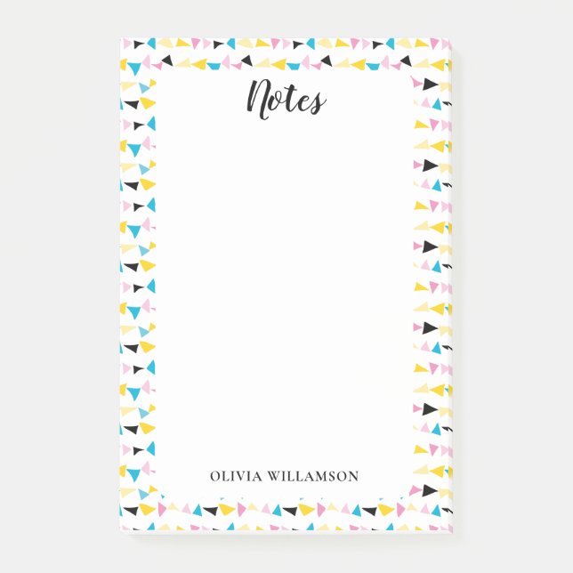 Modern Geometric pattern to Do Notes (Front)