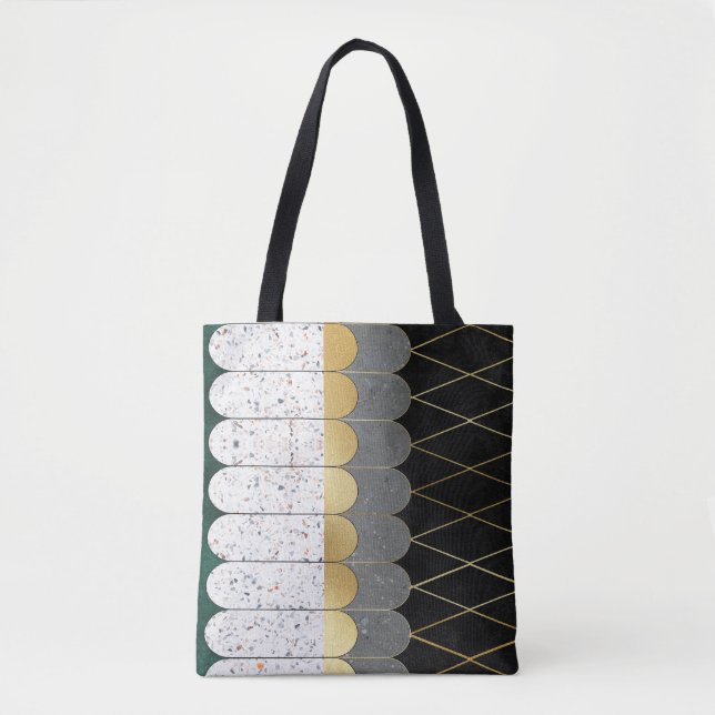 Modern Geometric Pattern Tote Bag (Front)