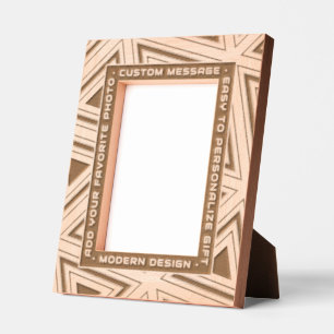   Modern Geometric Personalized Engraving Art Deco Etched Frames