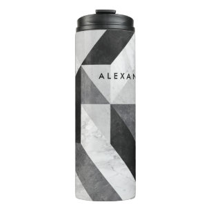 Modern Geometric Personalized Thermal Tumbler