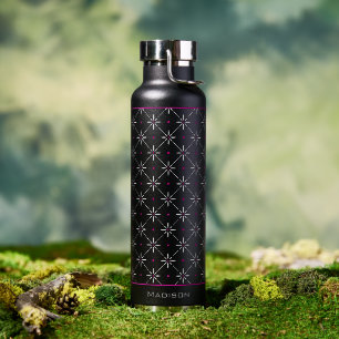 Modern Geometric Personalized Water Bottle