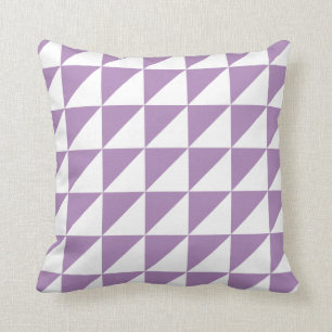 Modern Geometric Pillow in African Violet