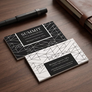 Modern Geometric Professional Design Business Card