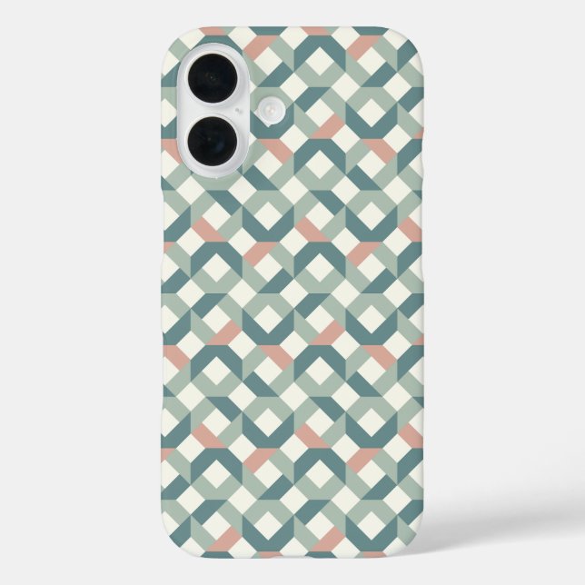 Modern Geometric Quilt Inspired Phone Case (Back)