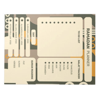 Modern Geometric Ramadan Planners Notepads