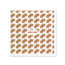 Modern Geometric Red and Green Vector Blossom