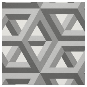 Modern Geometric Retro Hexagons Pattern #2 Fabric