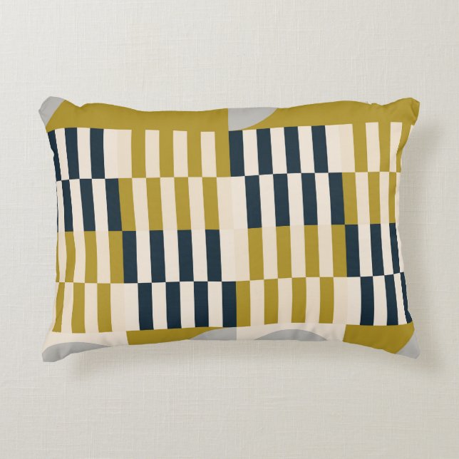 Modern geometric, retro Scandinavian pattern Accent Pillow (Front)