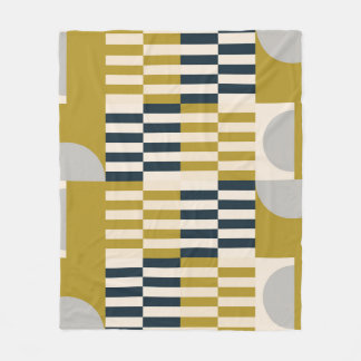 Modern geometric, retro Scandinavian pattern Fleece Blanket