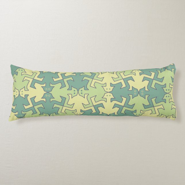 Modern Geometric Retro Strong Men Pattern #2 Body Pillow (Front)