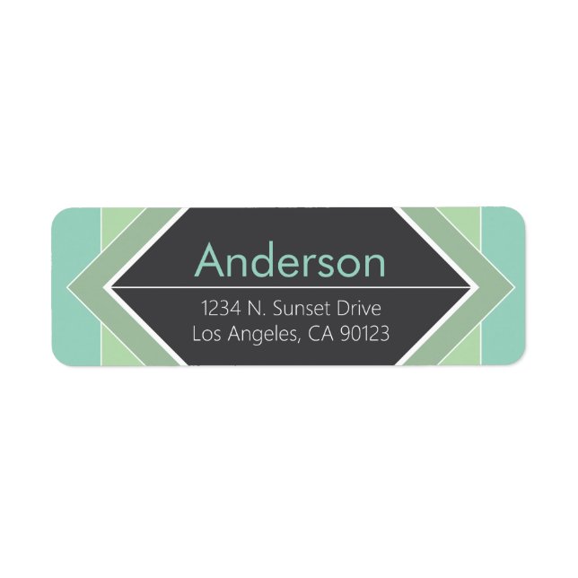 Modern Geometric Return Address  (Front)