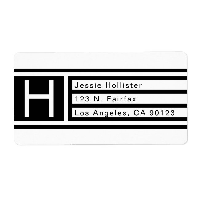 Modern Geometric Return Address (Front)
