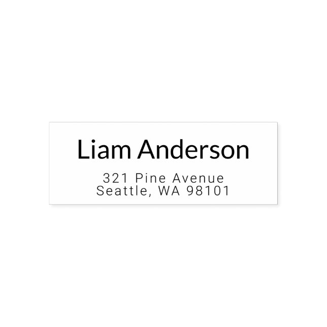 Modern Geometric Return Address And Name  Self-inking Stamp (Design)