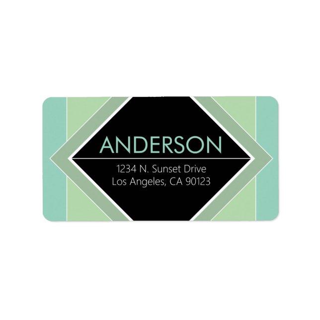 Modern Geometric Return Address  Label (Front)