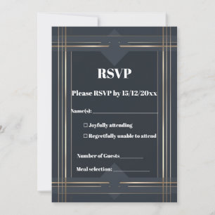 Modern Geometric RSVP Card