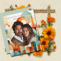 Modern Geometric Save the Date, Photo Magnet