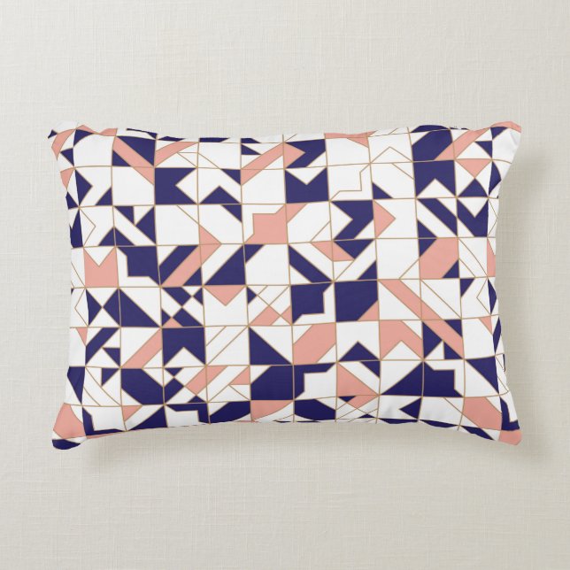Modern geometric seamless pattern accent pillow (Front)