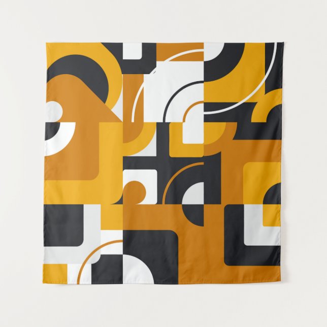 Modern geometric seamless pattern tapestry (Front)