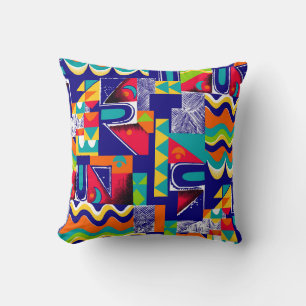 Modern geometric seamless pattern throw pillow