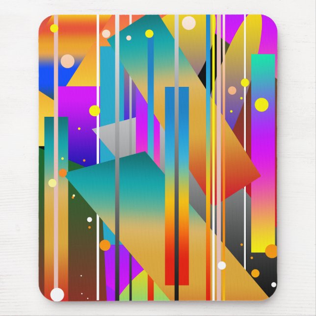 Modern Geometric Shapes Abstract Pattern  Mouse Pad (Front)
