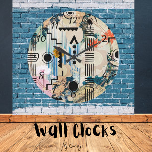 Modern Geometric Shapes Acrylic Wall Clock